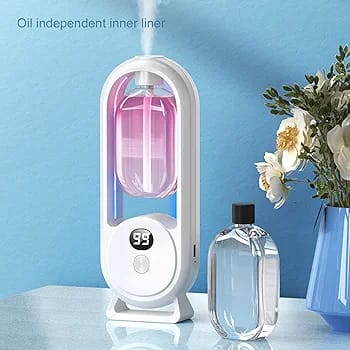 Wall Mounted Essential Oil Diffuser Rechargeable Timed Spray Digital Display Air Freshener