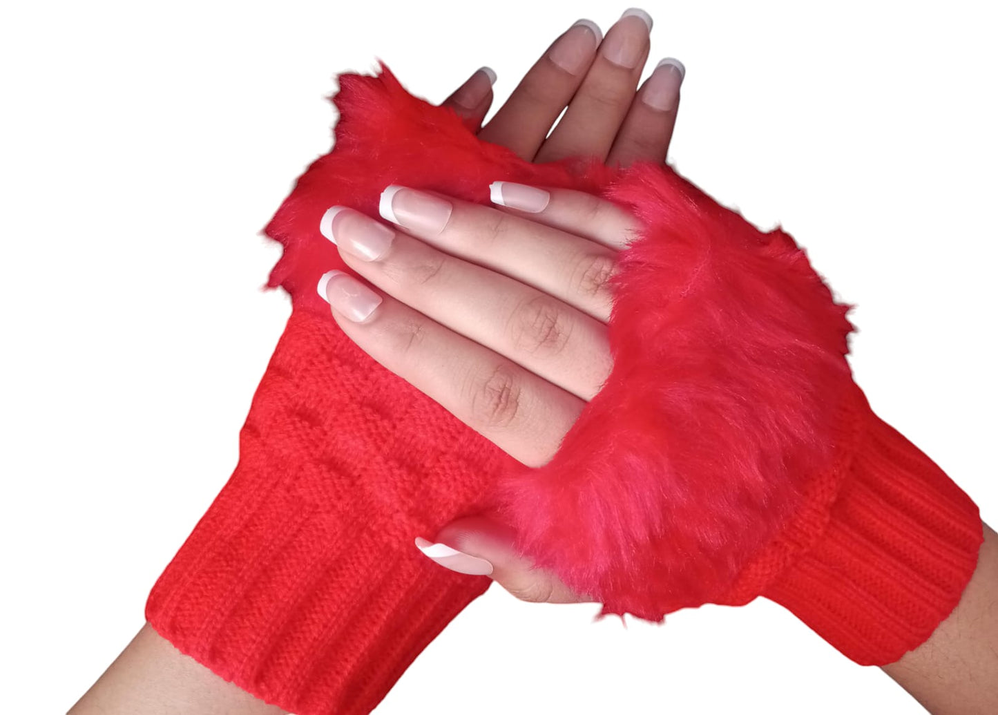 Half Finger Furr Gloves