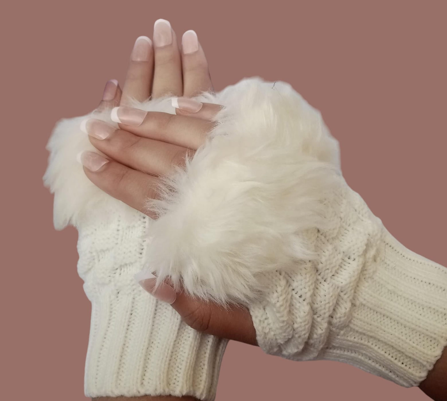 Half Finger Furr Gloves