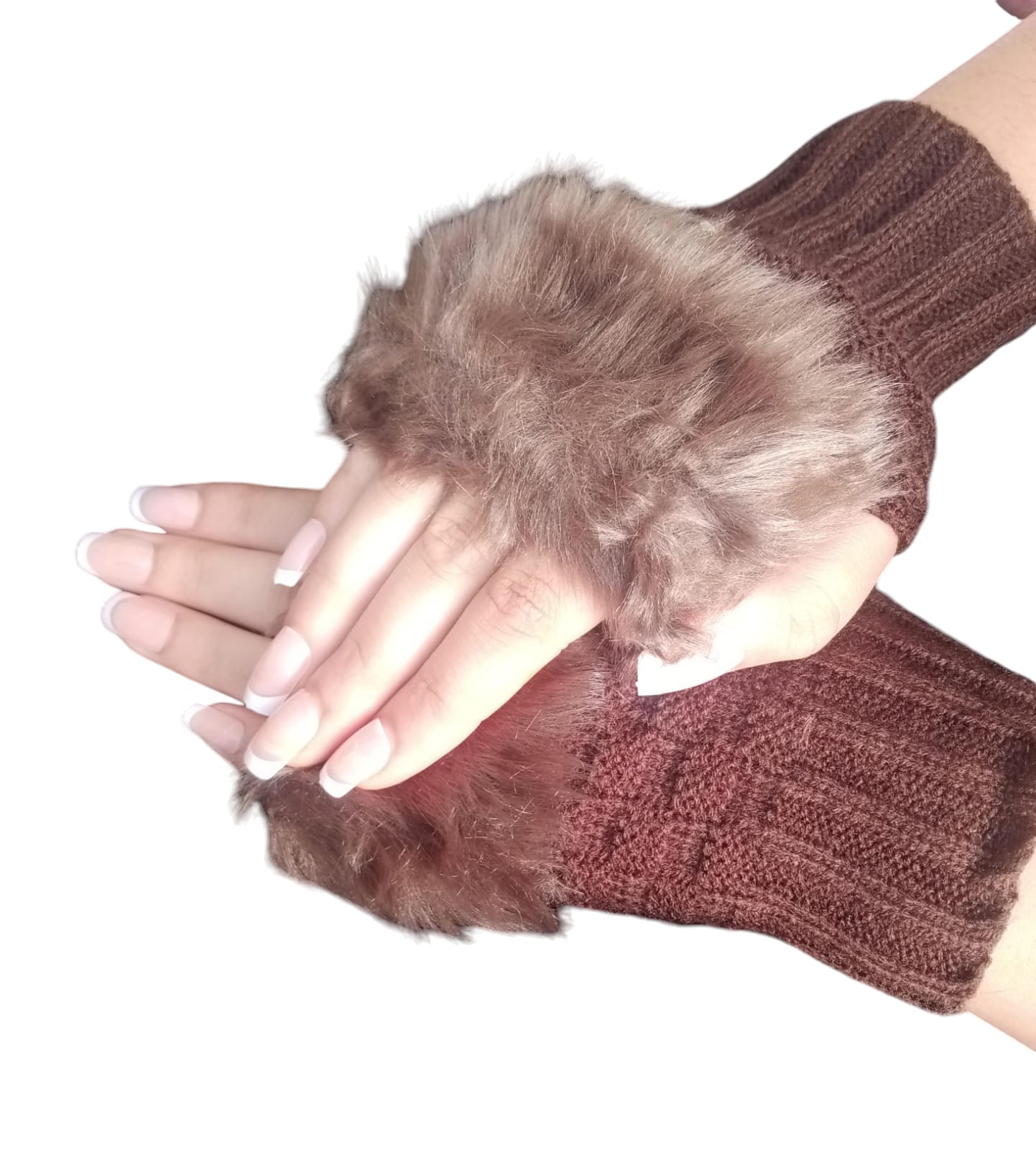 Half Finger Furr Gloves