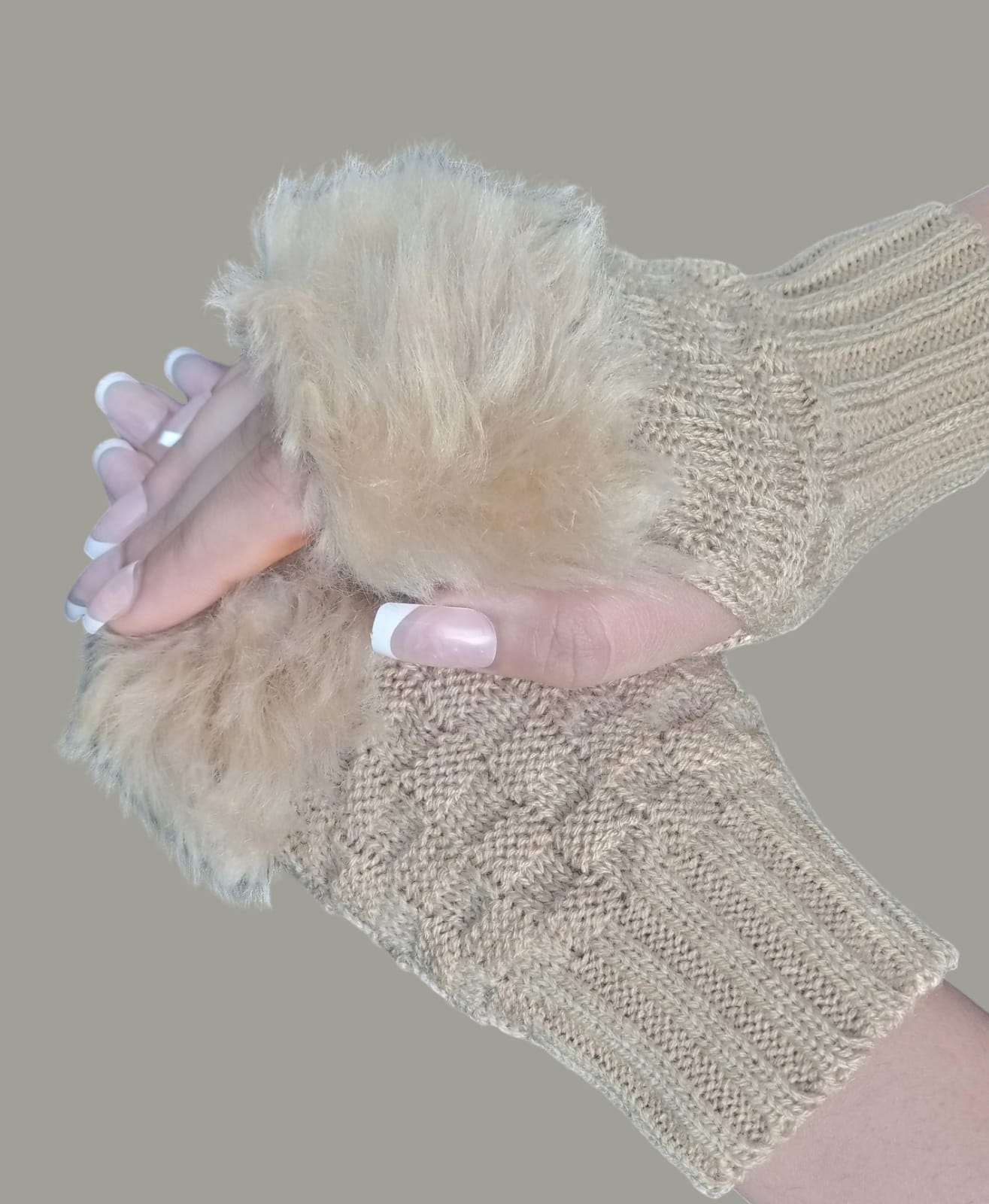 Half Finger Furr Gloves