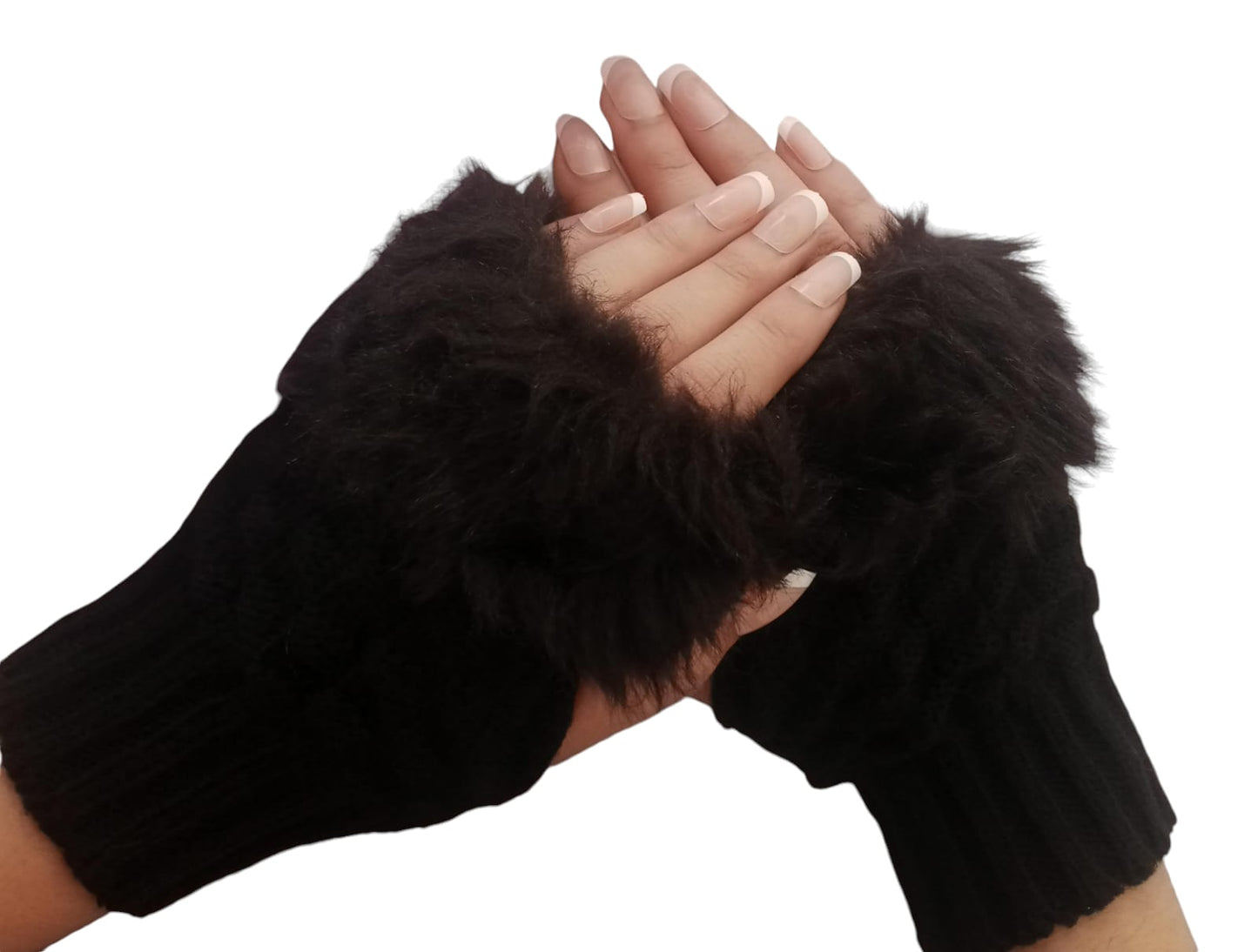 Half Finger Furr Gloves